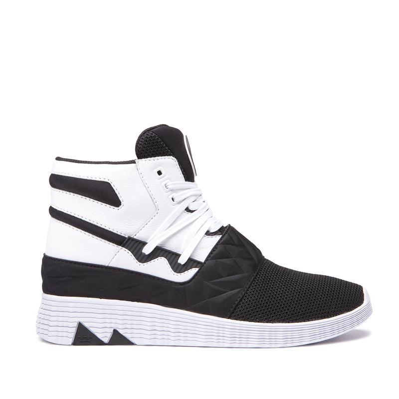 Zapatillas Altas Supra Argentina Hombre - JAGATI Negras / Blancas (VQDFS-8367)